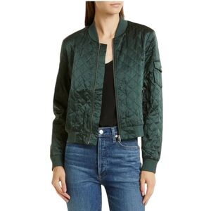CAMI NYC
The Dierdre Quilted Silk Bomber Jacket -
Hunter medium